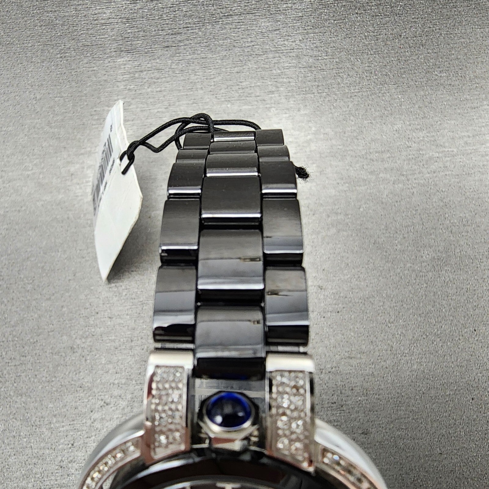 Bulova Rubaiyat Watch Women 35mm Black Dial Black Ceramic Diamond Bezel 98R2664