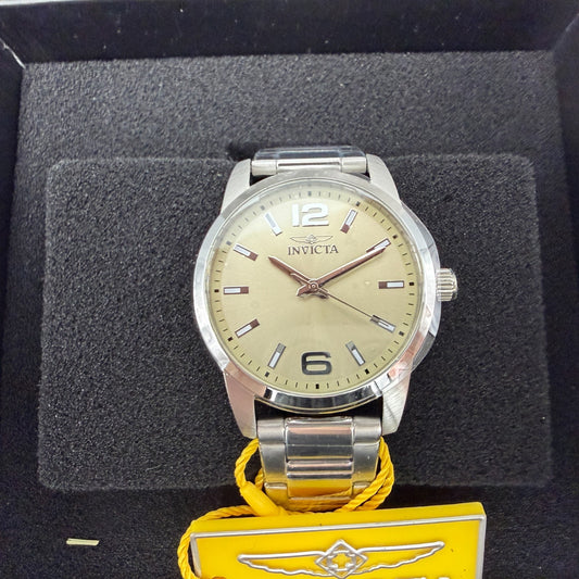 Invicta Celestial Watch Women 36mm Cream Dial Silver Round Bracelet 484980