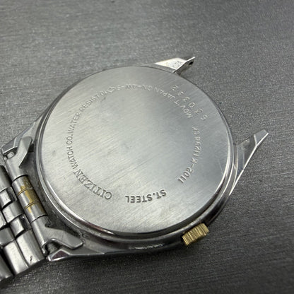 Citizen CQ Watch Men 35mm Gray Dial Two Tone Daydate 1102K11294 New Battery10