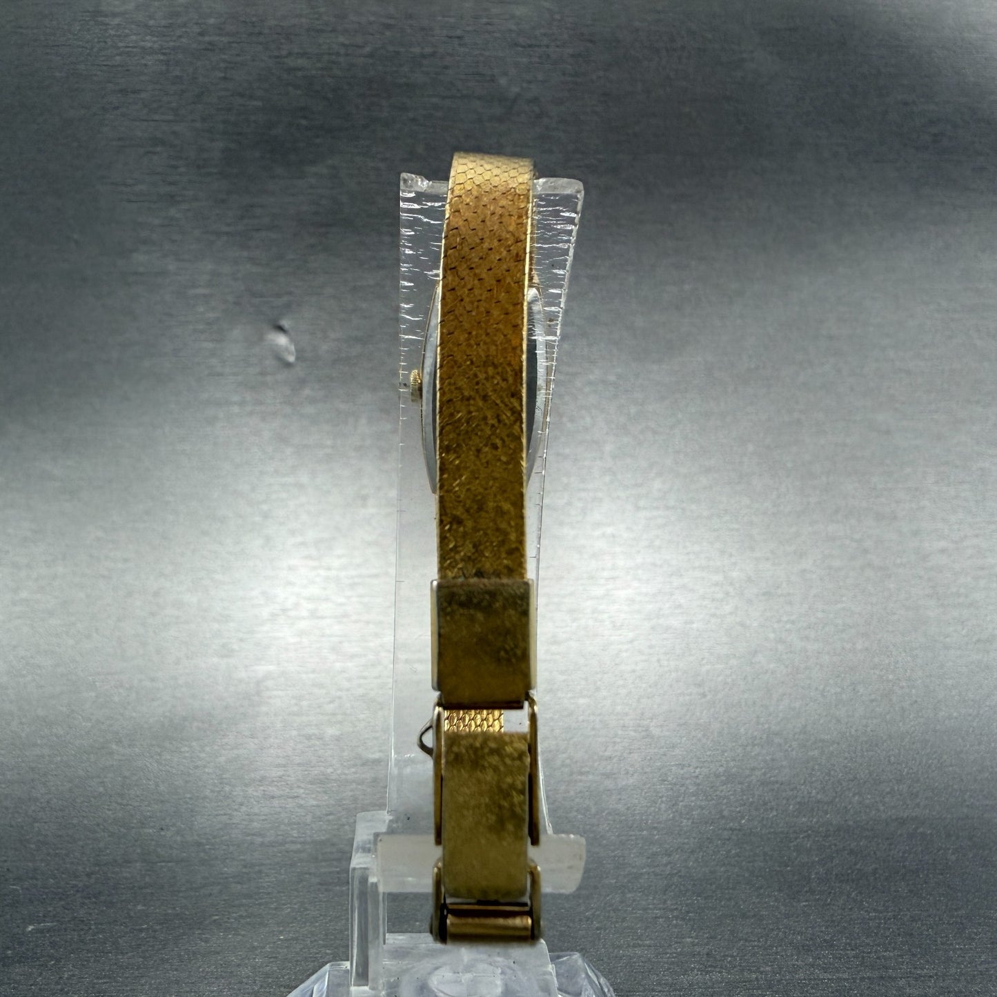 Seiko Tank Watch Women 13mm Brown Dial Gold Tone Oval 1320-5279 New Battery7