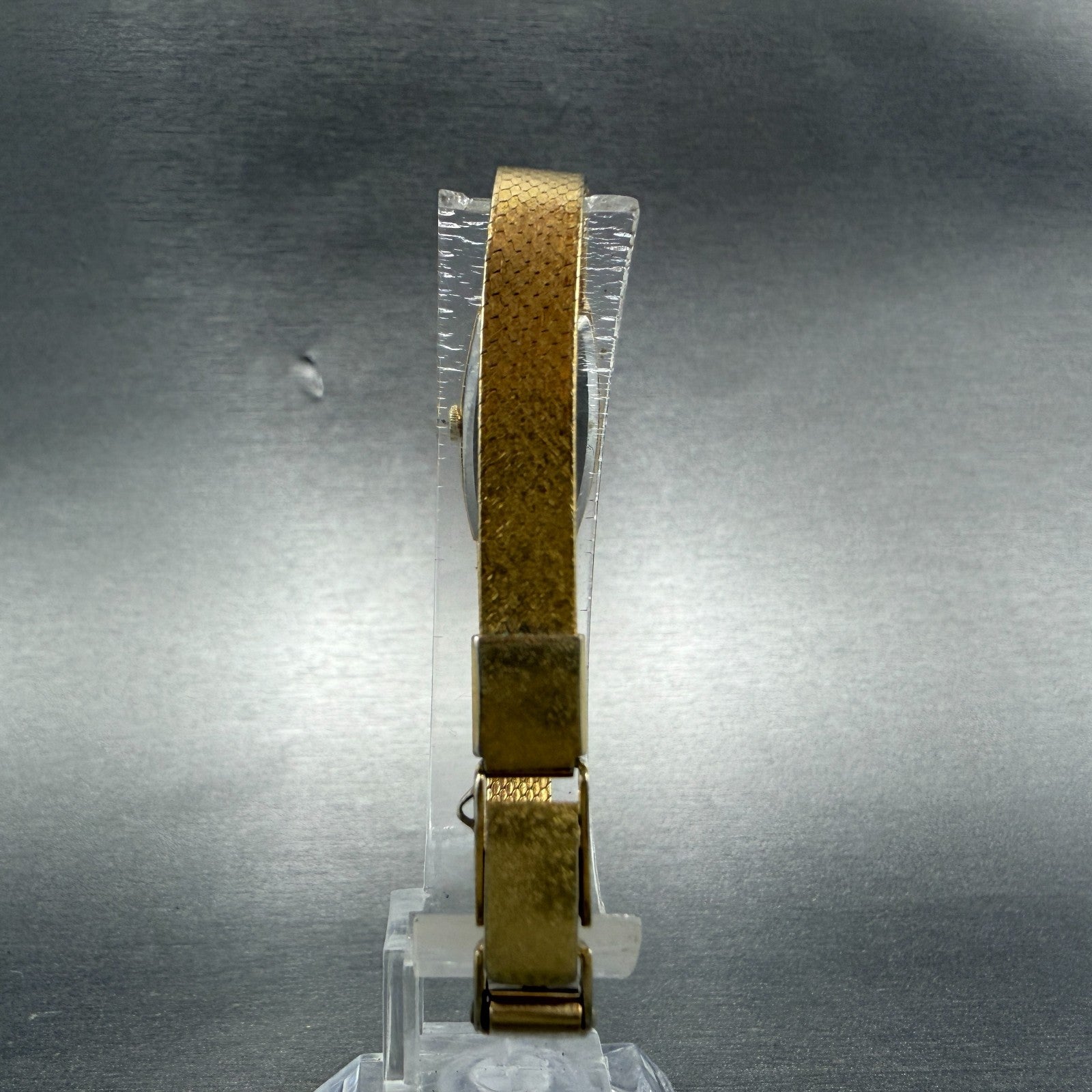 Seiko Tank Watch Women 13mm Brown Dial Gold Tone Oval 1320-5279 New Battery7