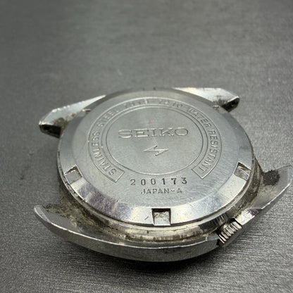 Seiko 5Actus Watch Men 37mm Green Dial Silver Tone Daydate 7019-7210 PARTS10