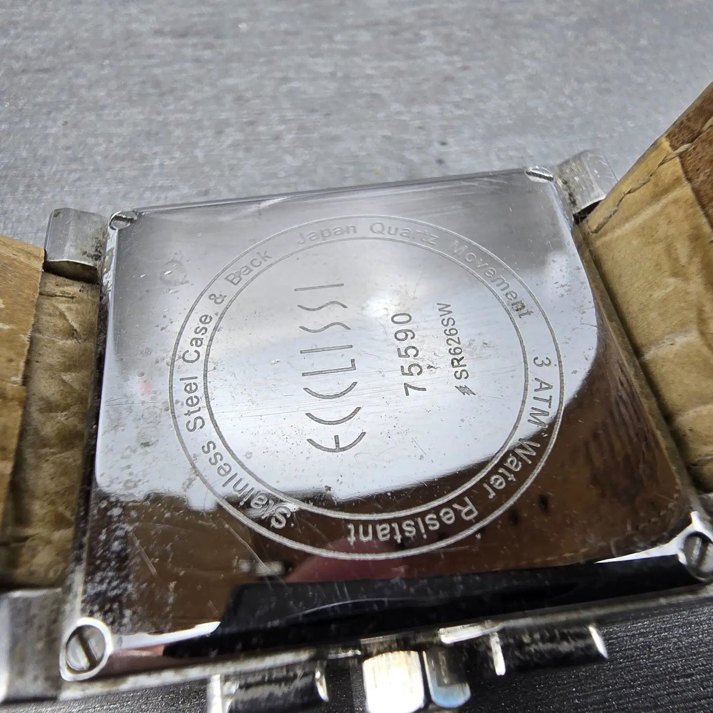Ecclissi chronograph Watch Women 30mm MOP Dial Silver Tone Rectangle New Battery9