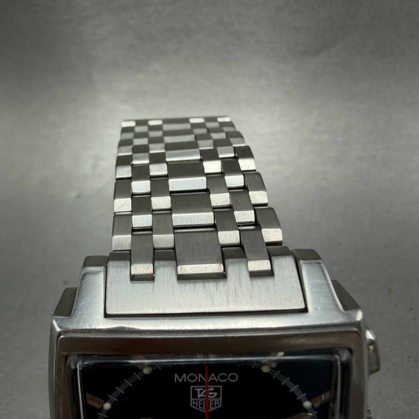 Tag Heuer Monaco Watch Men 38mm Blue Dial Steel Date Chrono Automatic Serviced4