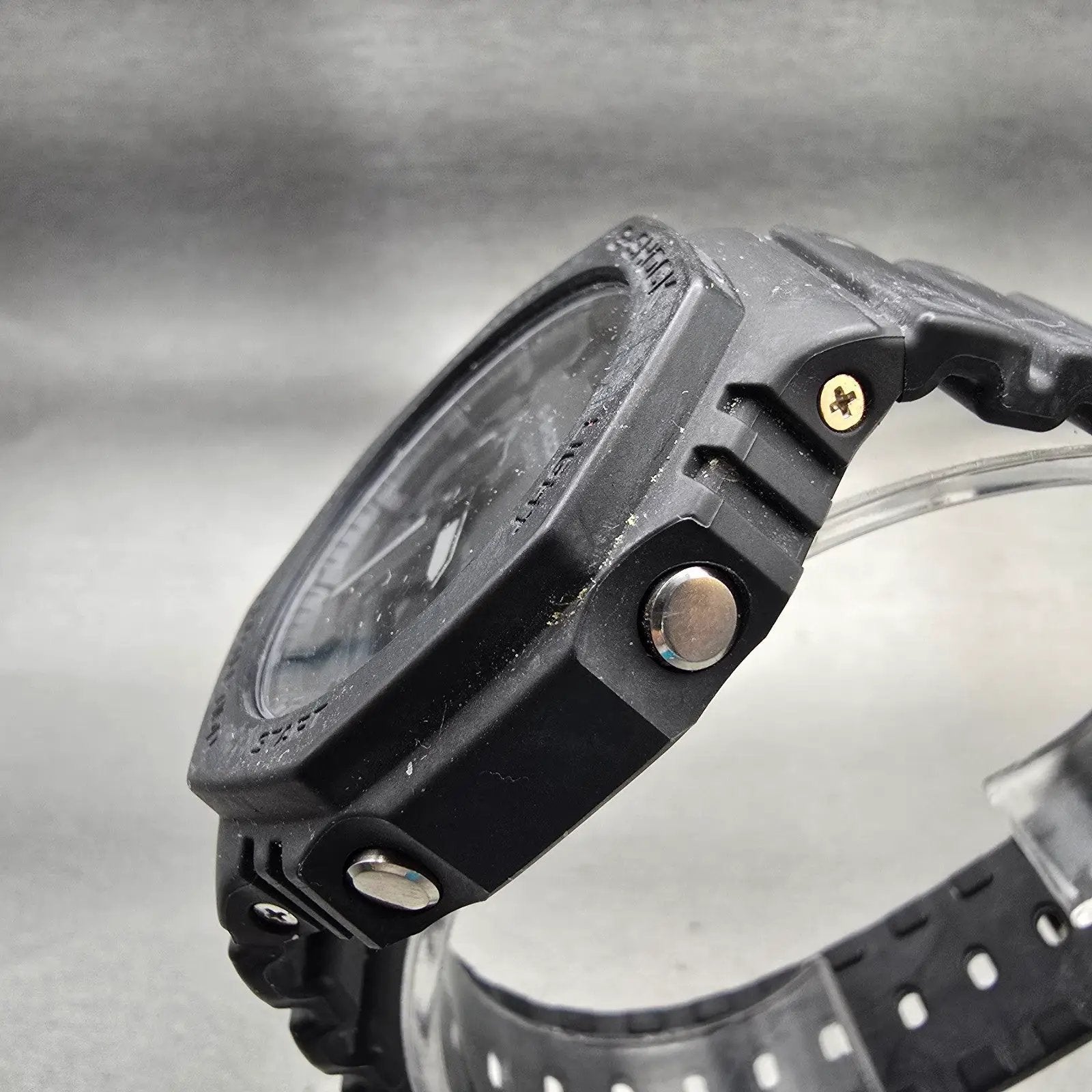 Casio G-Shock GA-2100 Watch Men 45mm Black Dial Black Chrono Alarm New Battery2
