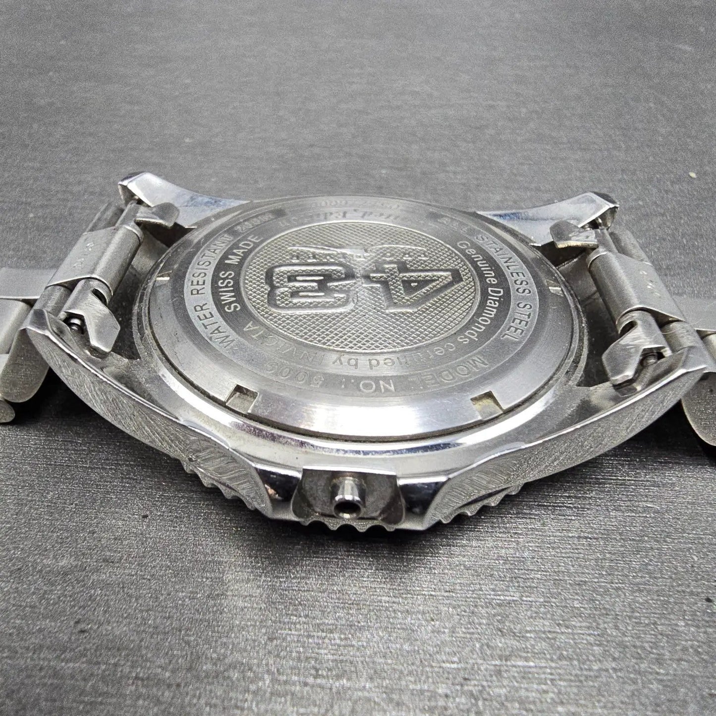 Invicta Pro Diver Watch Men 43mm MOP Dial Silver Tone Date 5009 PARTS NO CROWN13