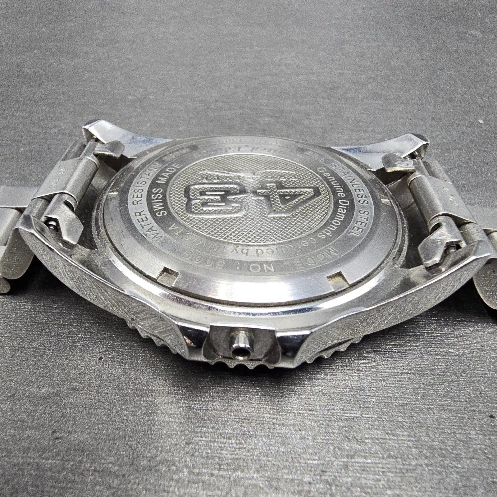 Invicta Pro Diver Watch Men 43mm MOP Dial Silver Tone Date 5009 PARTS NO CROWN13