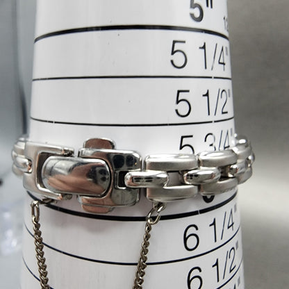 Seiko Solar Watch Women 18mm MOP Dial Silver Tone Oval V110-5a20 Runs