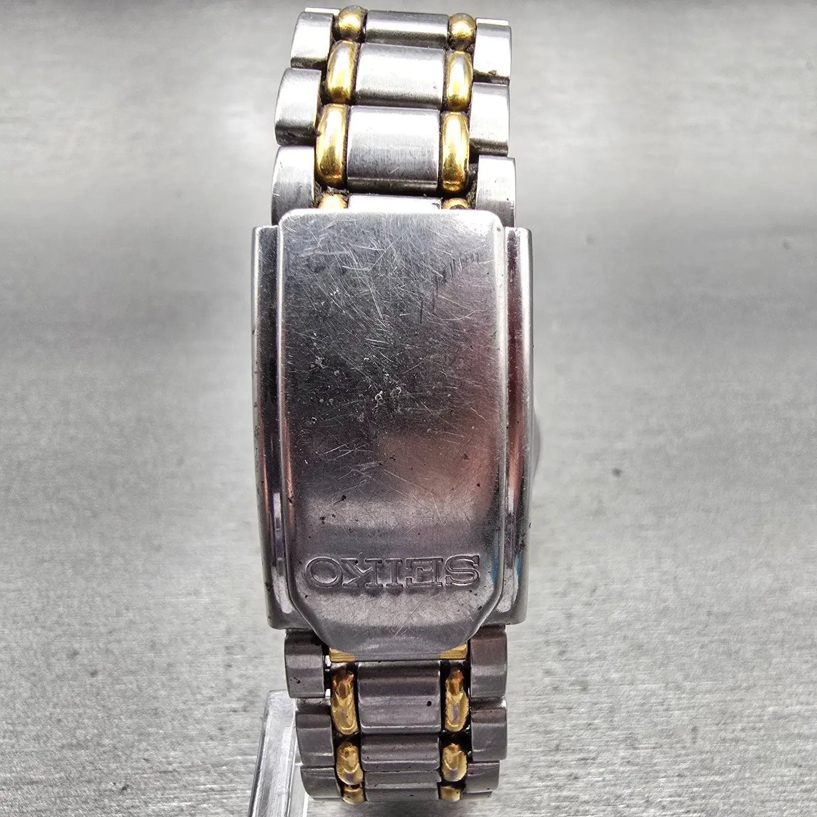 Seiko Watch Men 36mm Gray Dial Two Tone Daydate Round 7N43-6A09 New Battery VTG7