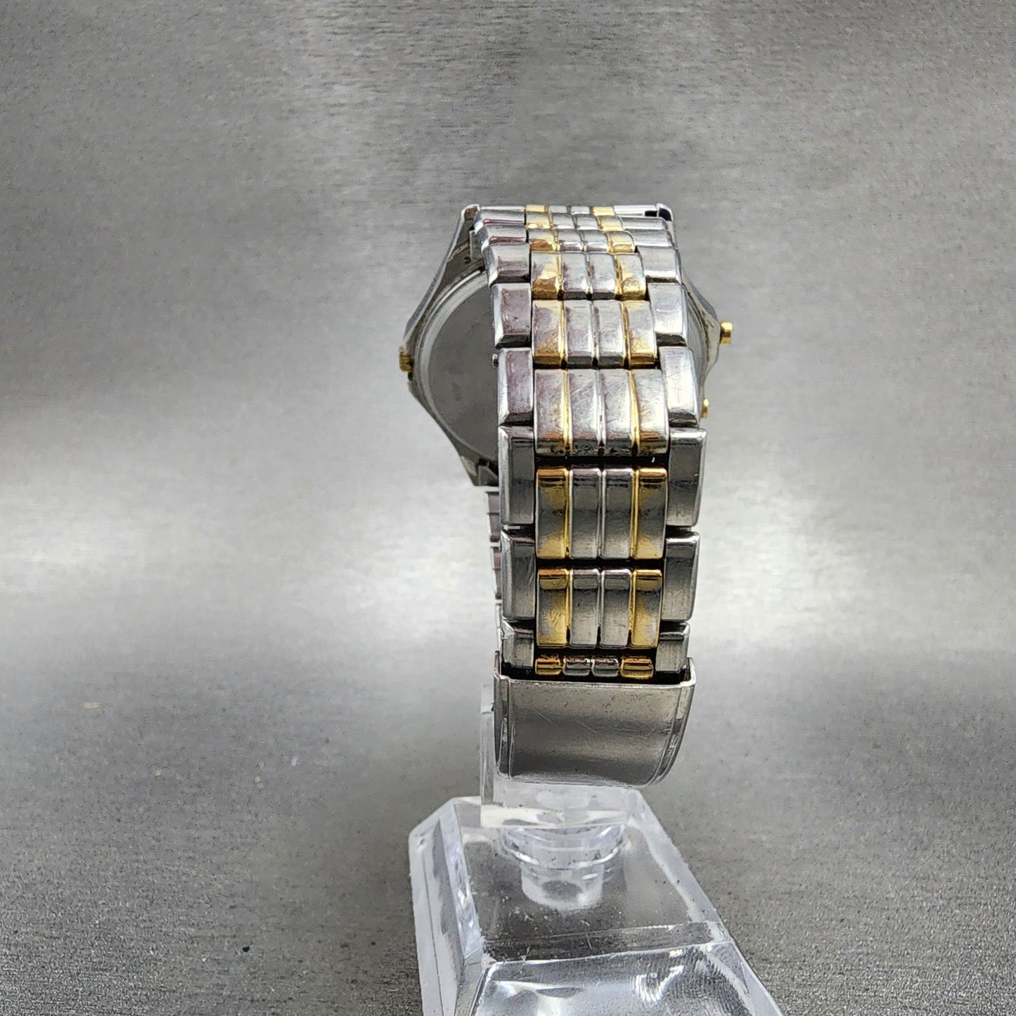 Pulsar Analog Digital Watch Men 39mm Blue Dial Two Tone Alarm Chrono New Battery7