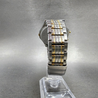 Pulsar Analog Digital Watch Men 39mm Blue Dial Two Tone Alarm Chrono New Battery7