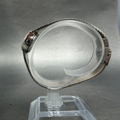 Certina Watch Women 25mm Silver Dial Silver Tone Manaul Wind Oval Runs VTG6
