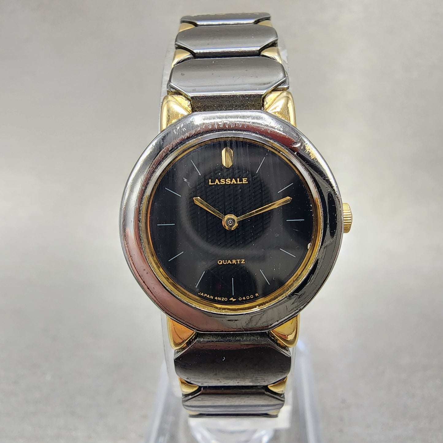 Seiko Lassale Watch Women 22mm Black Dial Black Tone 4n200229 New Battery0