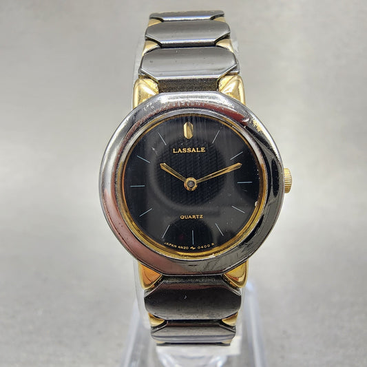 Seiko Lassale Watch Women 22mm Black Dial Black Tone 4n200229 New Battery0