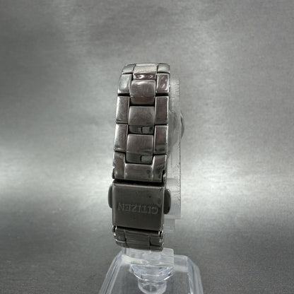 Citizen Eco-Drive Watch Women 25mm Gray Dial Silver Tone Daydate Round Runs7