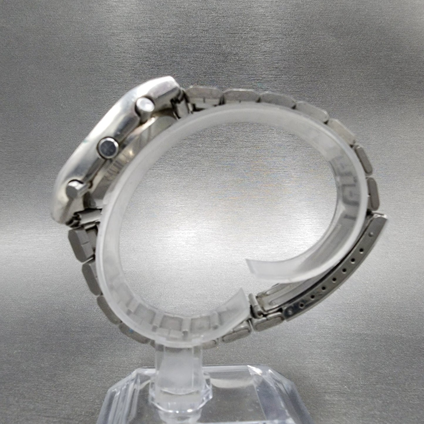 Seiko Digital Watch Men 34mm LCD Silver Tone Rectangle M1544019 PARTS7