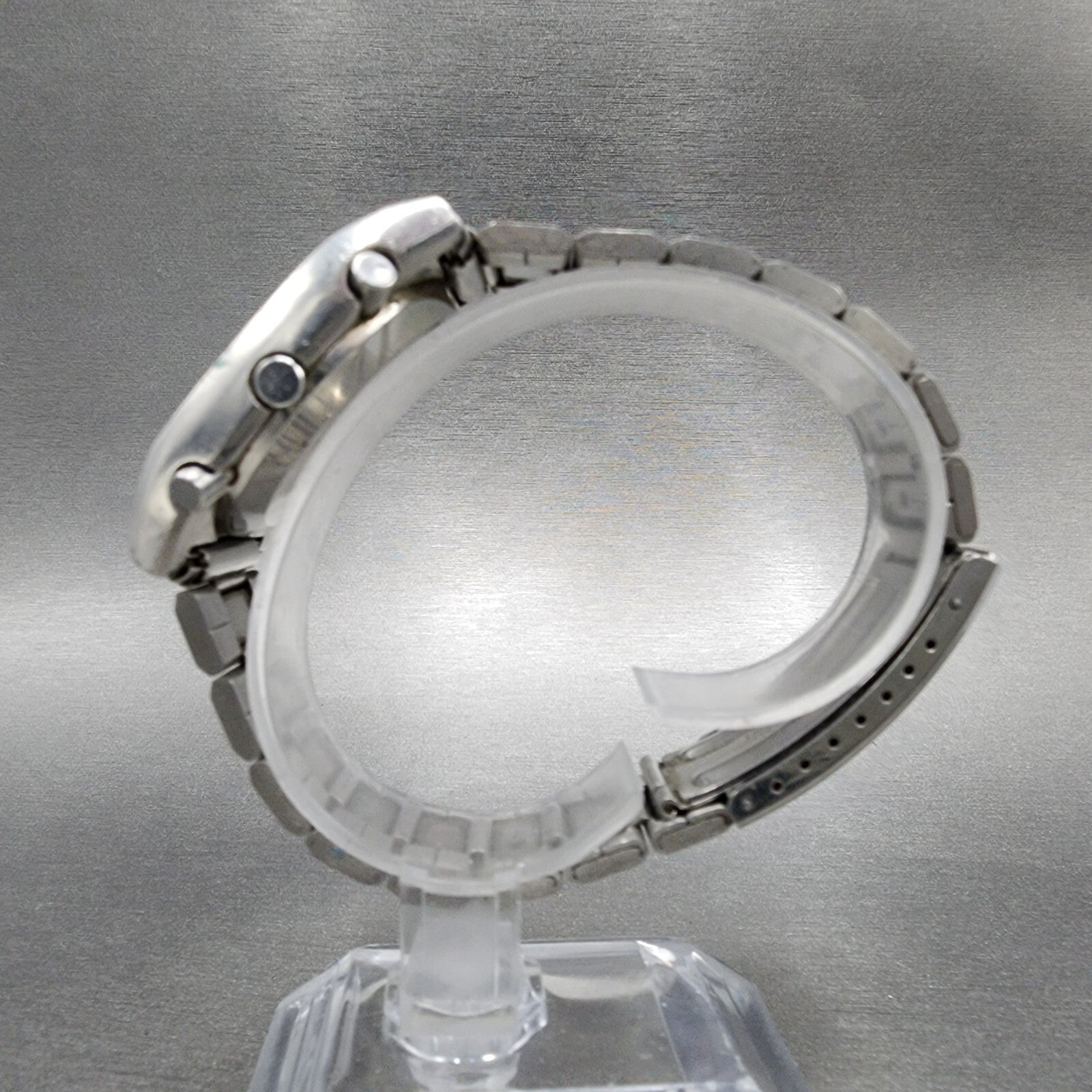 Seiko Digital Watch Men 34mm LCD Silver Tone Rectangle M1544019 PARTS7