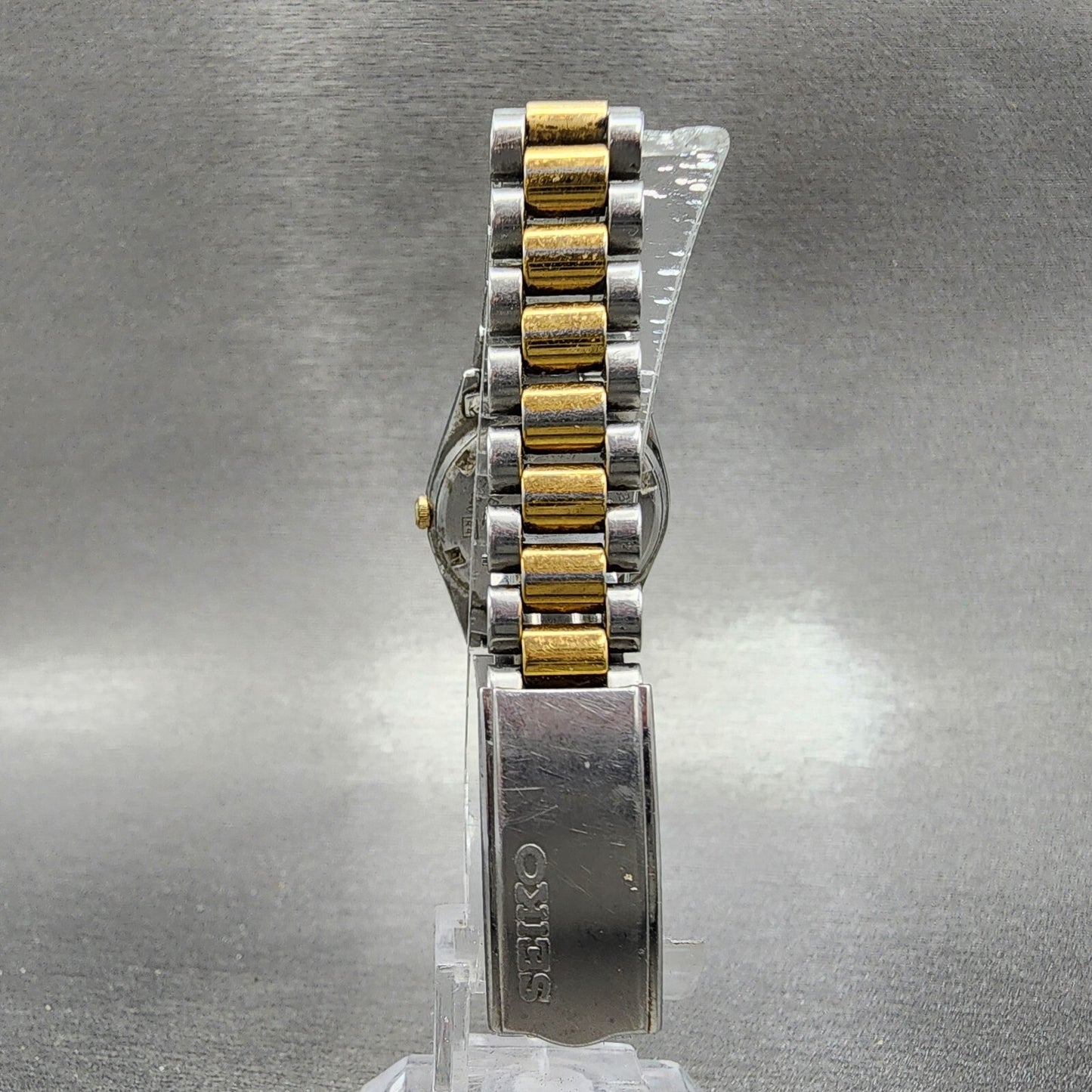 Seiko Watch Women 24mm White Dial Two Tone Daydate Round 7N830040 New Battery7