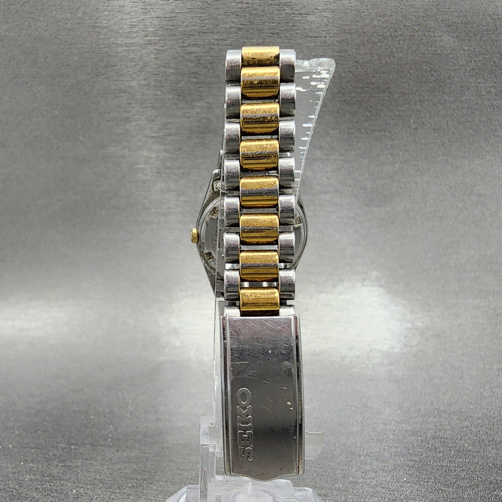 Seiko Watch Women 24mm White Dial Two Tone Daydate Round 7N830040 New Battery7