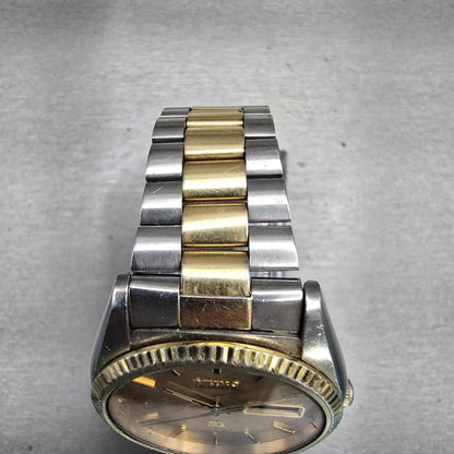 Seiko President Watch Men 36mm Gold Dial Two Tone Daydate 7123-8050 New Battery4