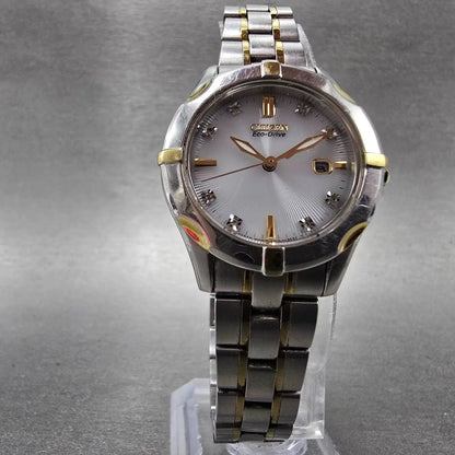 Citizen Eco-Drive Watch Women 29mm White Dial Two Tone Date Runs5