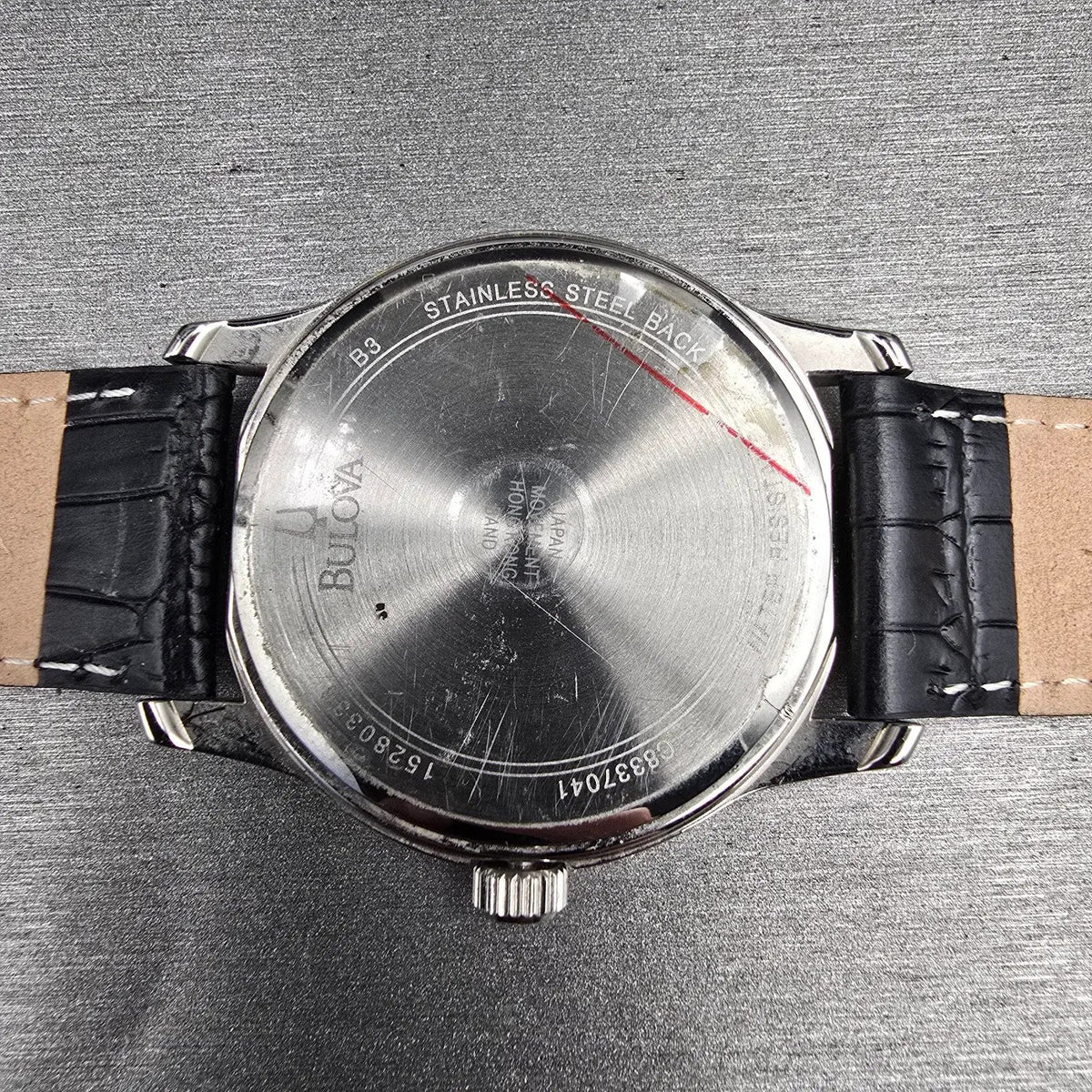 Bulova Watch Men 38mm Silver Dial Silver Tone Round 96A28 New Battery10