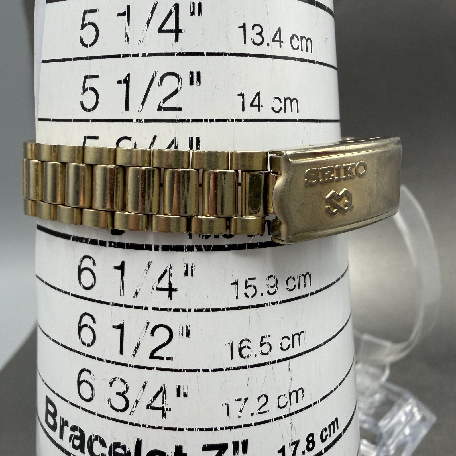 Seiko SQ Watch Women 24mm Gold Dial Gold Tone Daydate Round 3E23-0A60 NewBatt 5V10