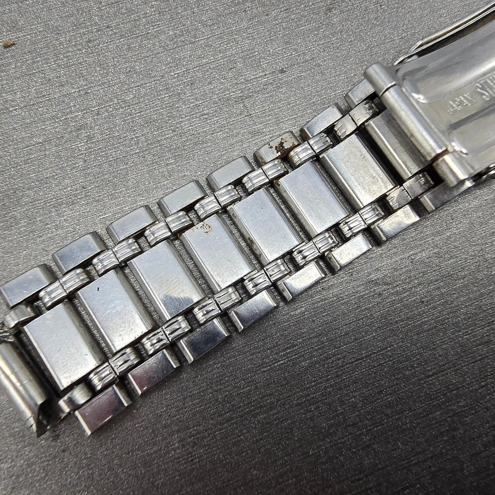 Citizen Bracelet 12mm Stainless Steel Silver Tone Tri Folding Clasp Vintage11
