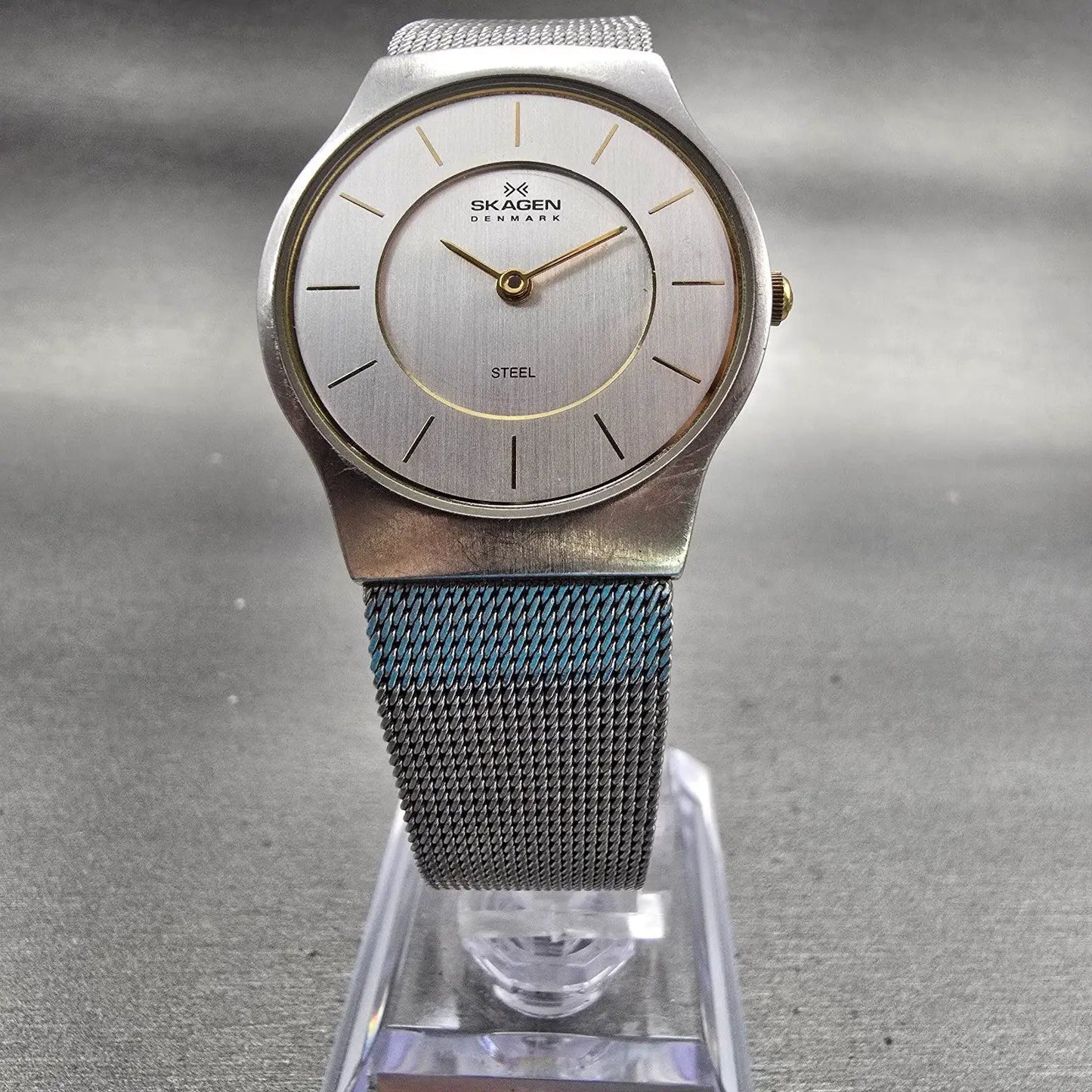 Skagen Watch Women 28mm Silver Dial Silver Tone Round 233SGSC New Batt G5