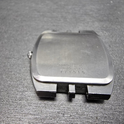 Seiko Watch Men 32mm White Dial Silver Tone Rectangle 7810-5019 Vintage PARTS8