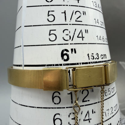 Seiko Tank Watch Women 14mm Champagne Dial Gold Tone Rectangle 2e20-5099 New Bat10