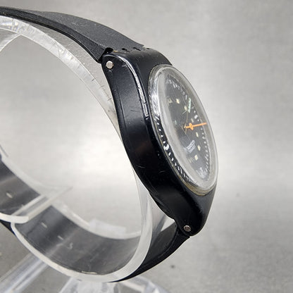 Swatch Money Penny Watch Women 24mm Black Dial Black Tone Round New Battery3