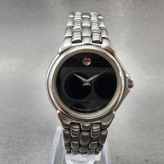 Movado Museum Watch Women 25mm Black Dial Stainless Steel Round 84E49823 NewBat0