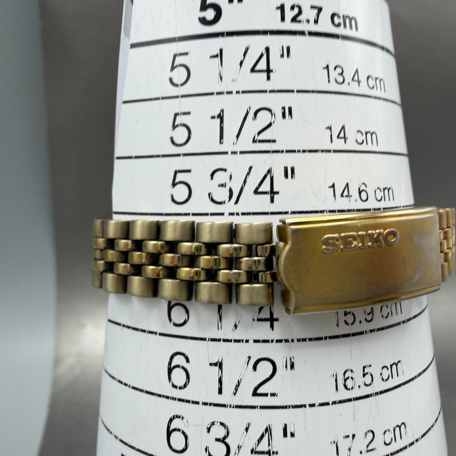 Seiko Watch Women 24mm Black Tone Gold Tone Daydate Round 7N83-0041 New BatteryD10