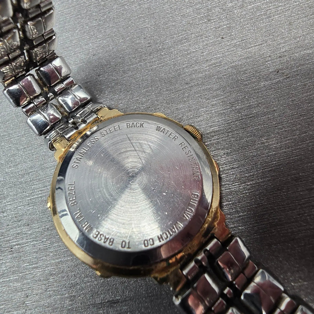 Bulova Watch Women 24mm Silver Dial Two Tone Round 90E11 New Battery10