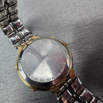 Bulova Watch Women 24mm Silver Dial Two Tone Round 90E11 New Battery10