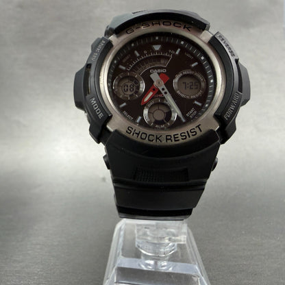 Casio G-Shock AW-590 Watch Men 47mm Black Tone Gray Bezel Alarm Chrono New BattA5