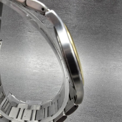 Movado Museum Watch Men 34mm Black Dial Two Tone Round 81-E4-0863 New Battery NR3