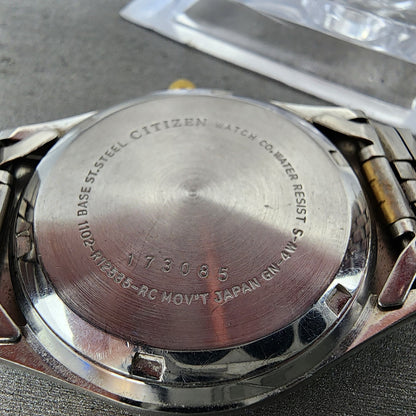 Citizen CQ President Watch Men 36mm Champagne Dial Two Tone Daydate Round Newbat11