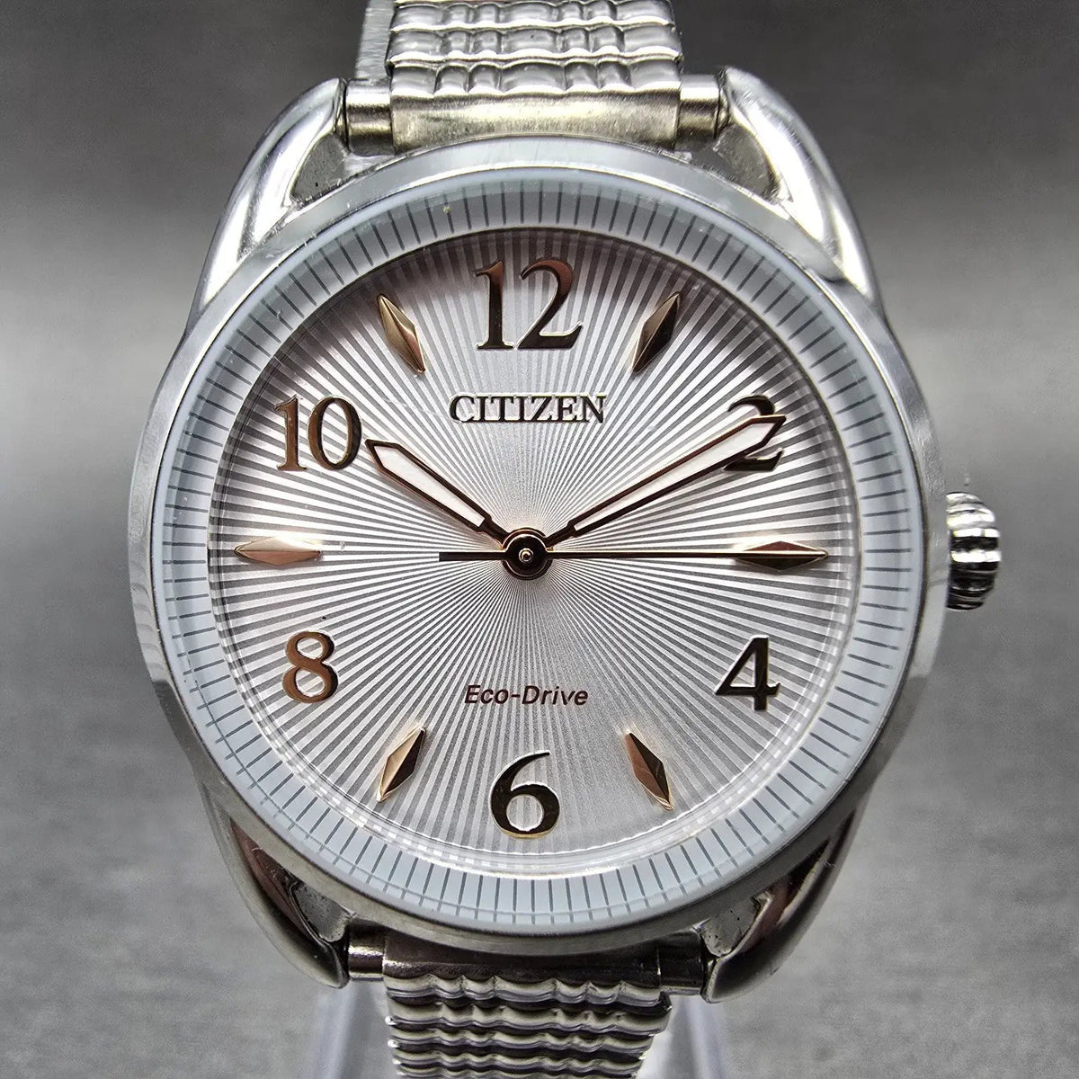 Citizen Eco-Drive Watch Women 30mm White Dial Silver Round J730-S121183 Works0