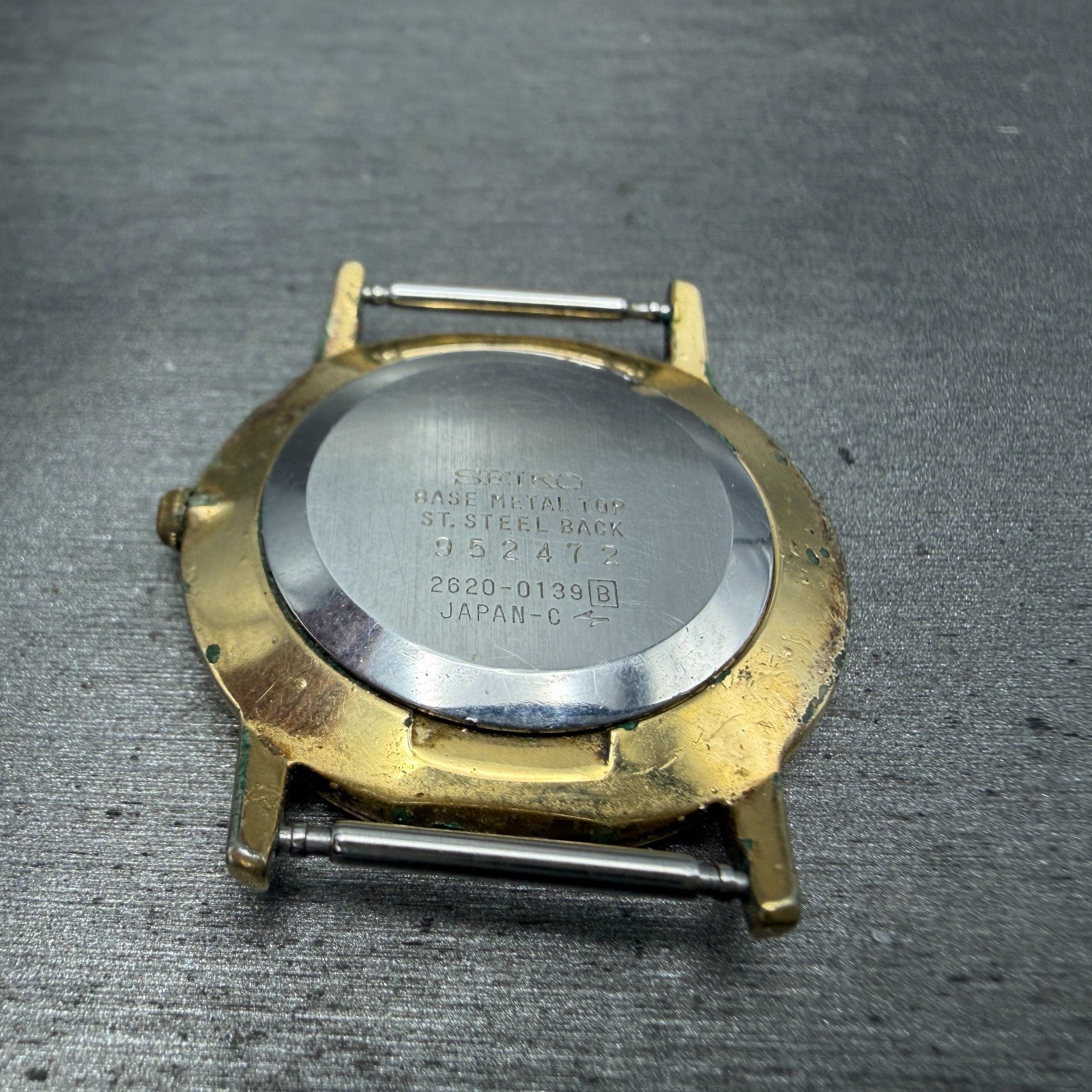 Seiko Watch Men 33mm Champagne Dial Gold Tone Round 2620-0139 PARTS Vintage8