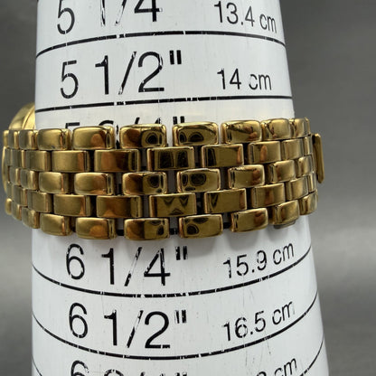 Seiko Watch Women 24mm Champagne Dial Gold Tone Date Round 7N89-6A50 New Battery10