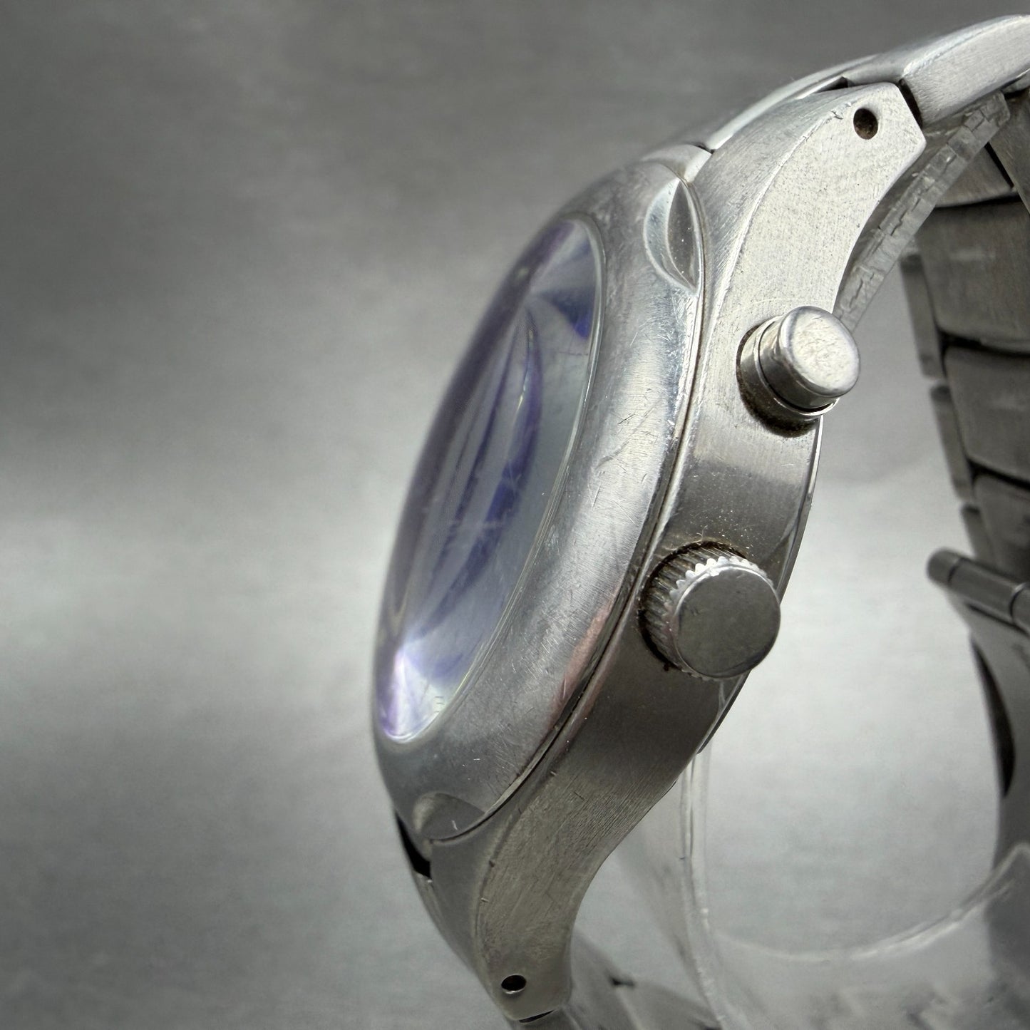 Fossil Big Tic Watch Men 40mm Blue Dial Steel Case JR-8096 New battery2