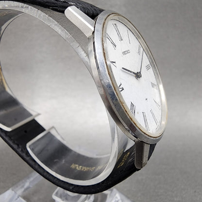 Seiko Watch Men 34mm White Dial Silver Tone Round 22200430 Manual Runs4