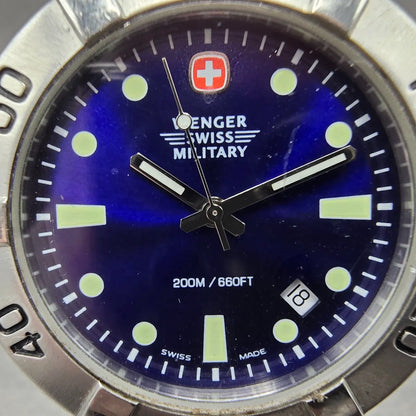 Wenger Swiss Military SeaForce Dive Watch Men 40mm Blue Dial Steel 79178 PARTS2