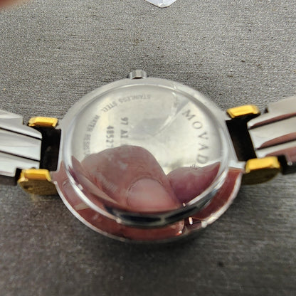 Movado Harmony Watch Women 23mm Black Dial Two Tone Round 97 A1 809 A PARTS10