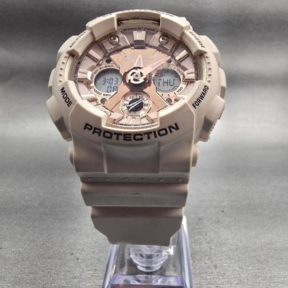 Casio G-Shock GMA-S120MF Watch Women 45mm Rose Gold Dial Alarm Chrono New Batt5