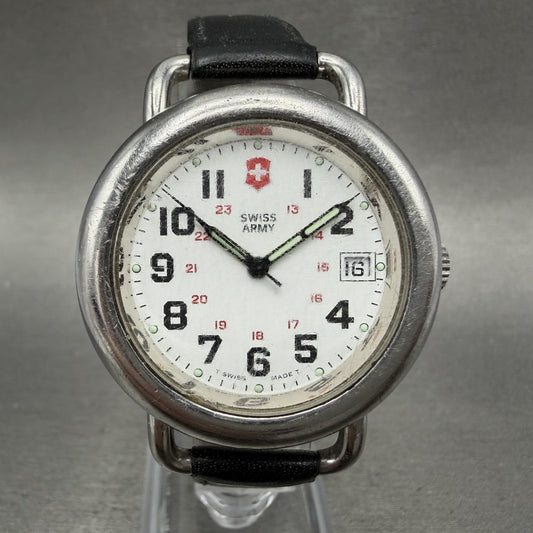 Victorinox Swiss Army Calvary Watch Men 37mm White Dial Silver Tone PARTS0