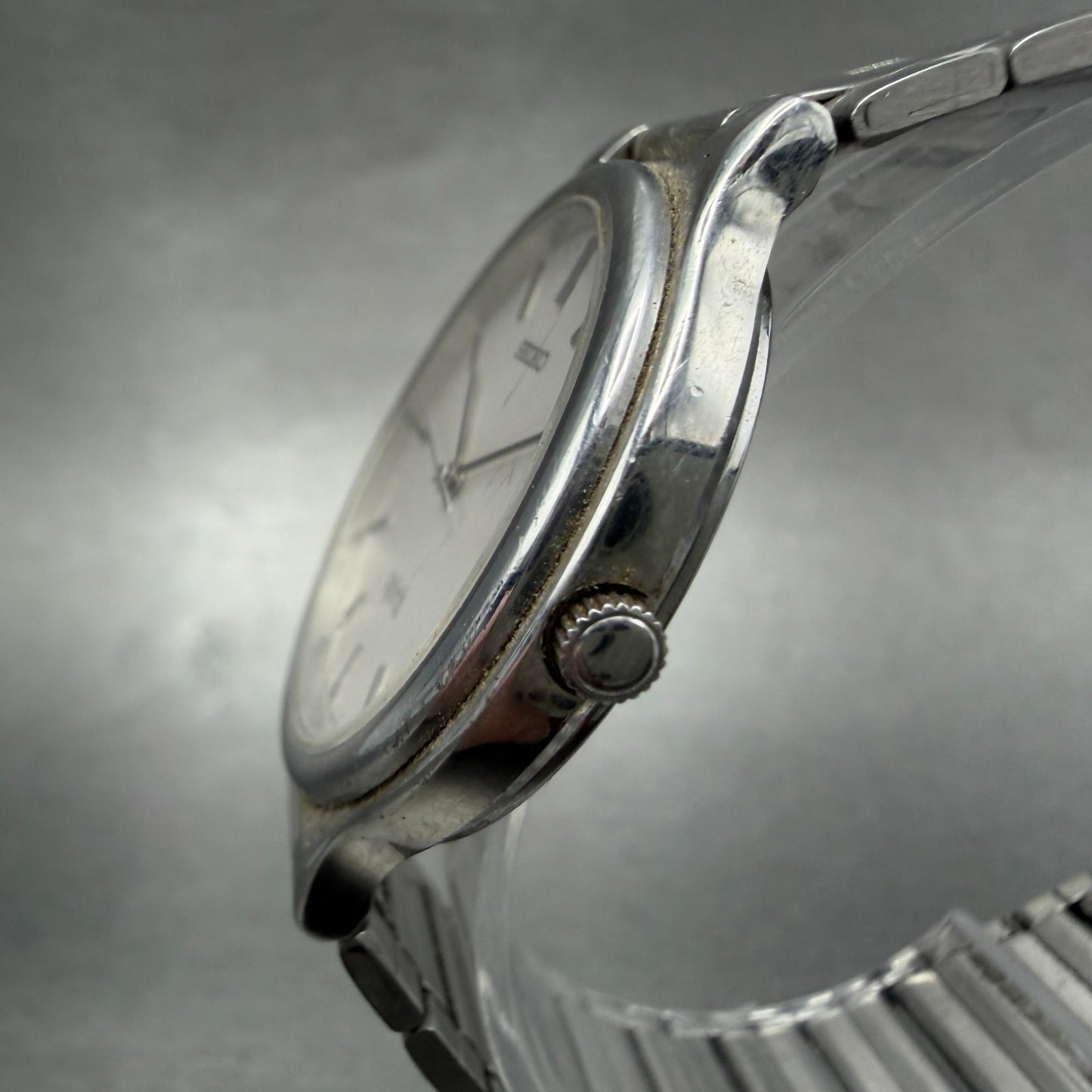 Seiko Spirit Watch Men 34mm Silver Dial Silver Tone Round 7n01-6a70 New Battery32