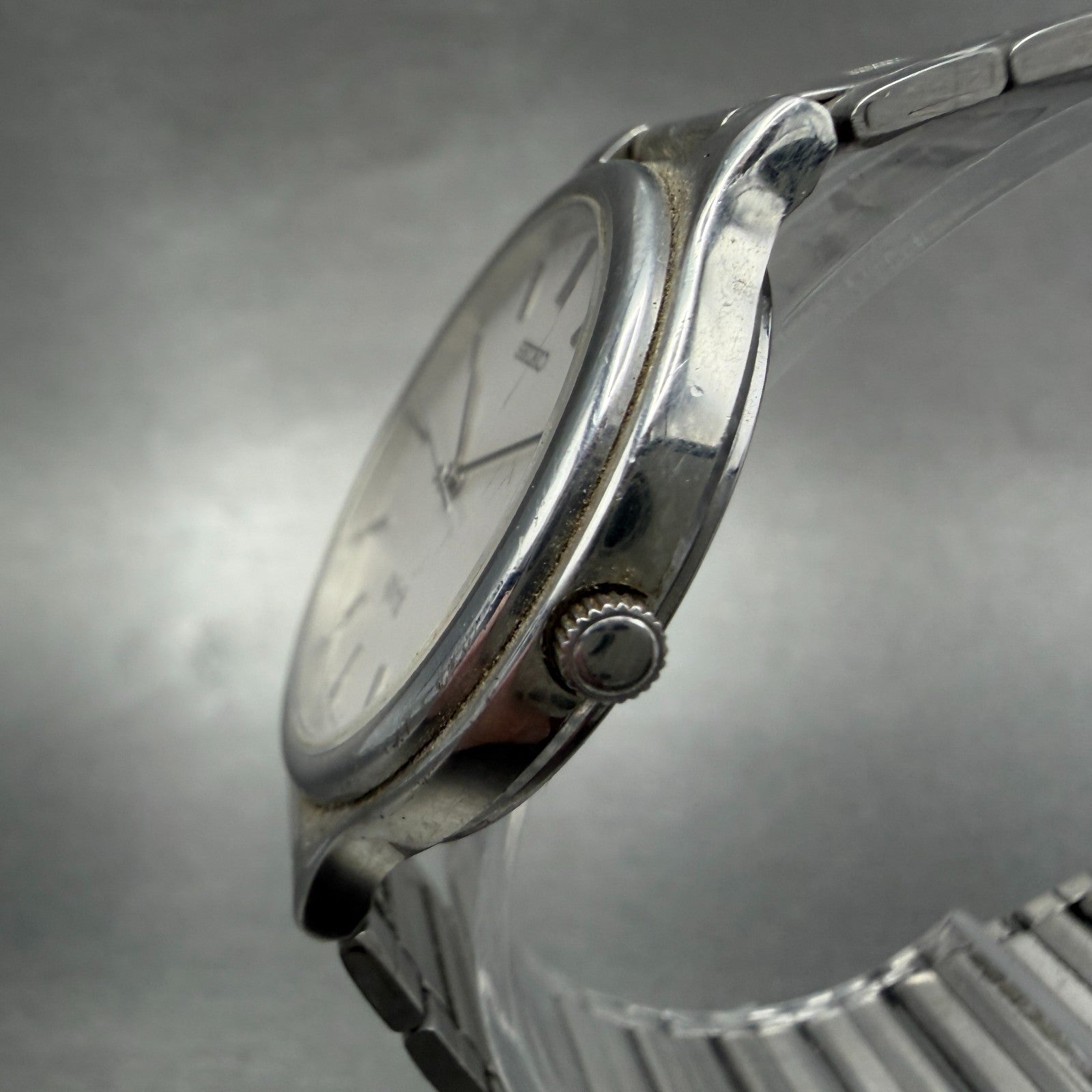 Seiko Spirit Watch Men 34mm Silver Dial Silver Tone Round 7n01-6a70 New Battery32